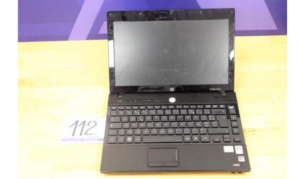 laptop HP ProBook 4310s, intel Dual-Core, zonder lader, paswoord niet gekend, werking niet gekend